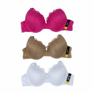Brasier Coobie. Set de 3 piezas (rosa,cafe,blanco)