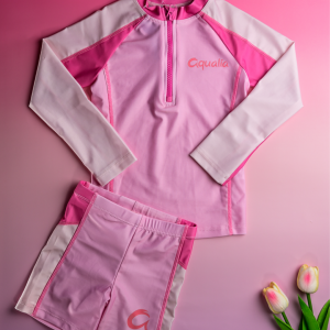Traje de baño dos piezas (Aqualia ) bicolor: rosa