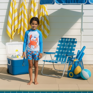 Set hawallitos (traje de baño manga larga – cangrejo)